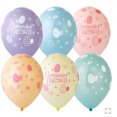 B Шелкография пастель 14" Счастливой Пасхи